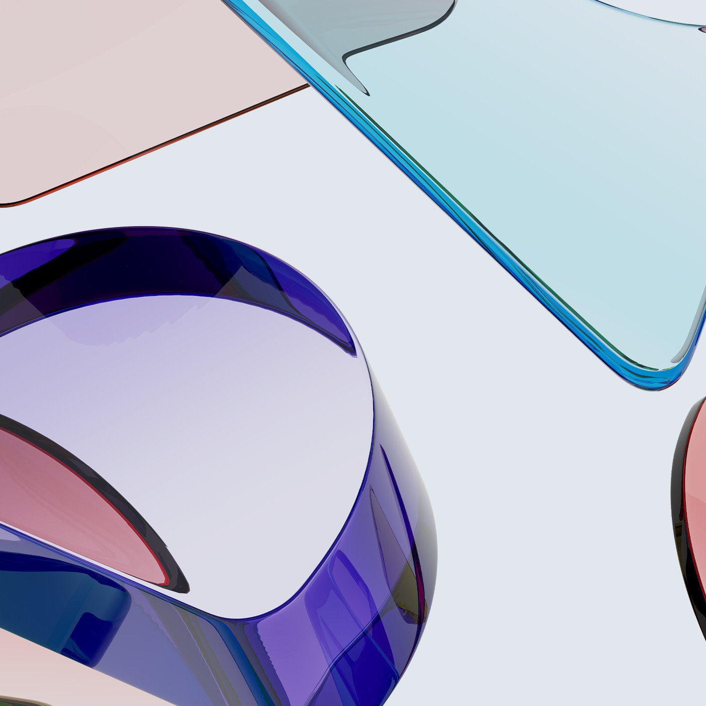 Graphic showing different colour opaque shapes