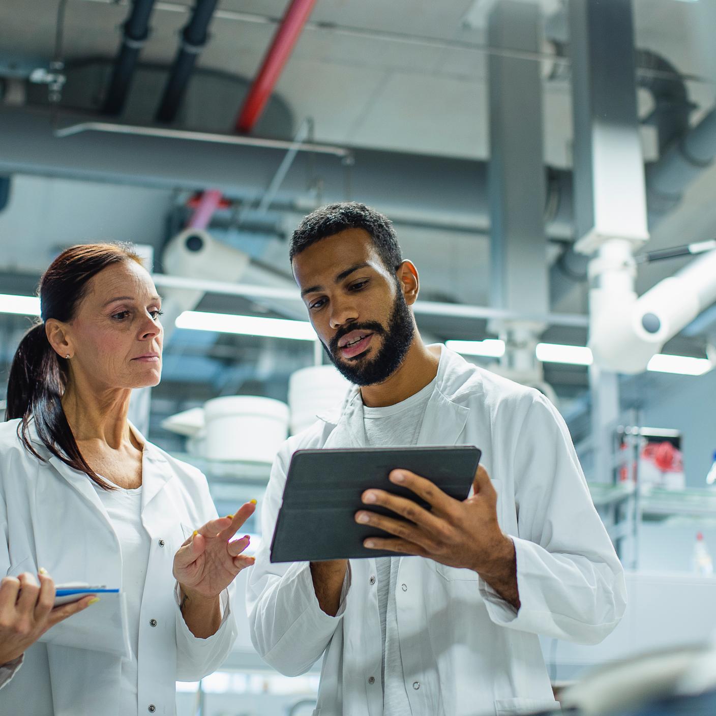 Scientists working in the laboratory.
