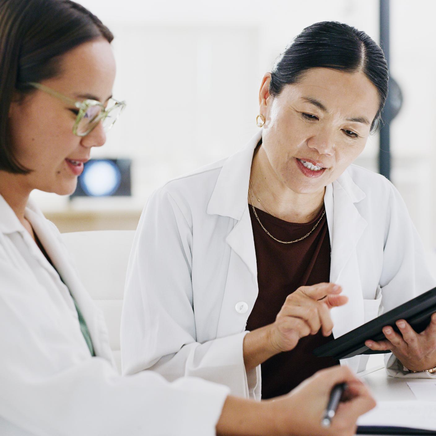 Asian scientist people in laboratory for online data analytics, innovation and biotechnology development.