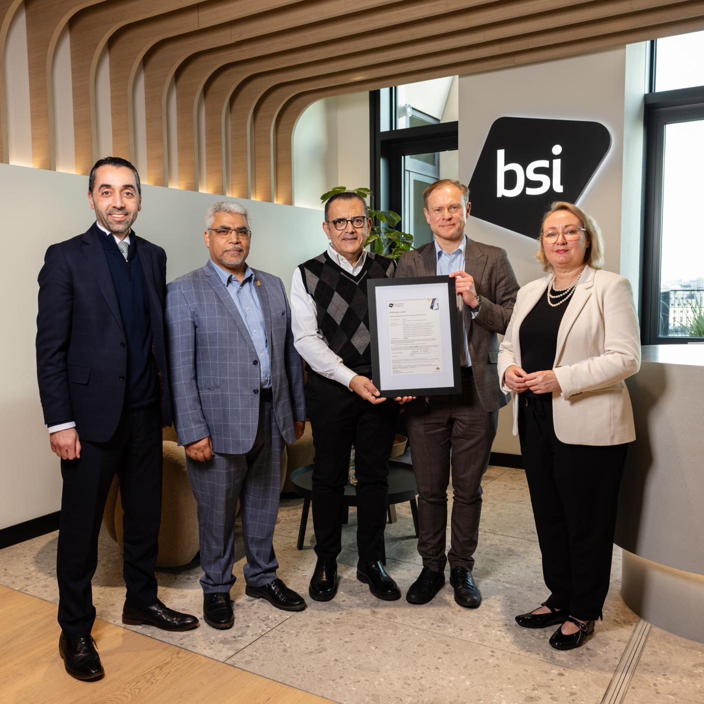 iVolution receiving BSI Letter of Confirmation for completing BSI's AI Performance assessment.